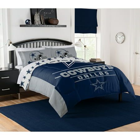 Dallas Cowboys Bedroom, Cowboy Bedroom, Side Bed, Dallas Cowboy, Nfl Dallas Cowboys, Bed In A Bag, Queen Comforter Sets, Queen Bedding Sets, Queen Comforter