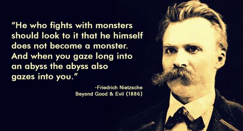 abyss gazes into you Abyss Quotes, Spoken Word Poems, Monster Quotes, Beyond Good And Evil, Nietzsche Quotes, How To Focus Better, V Video, Insightful Quotes, Philosophy Quotes