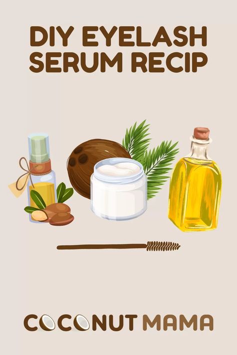 Make this DIY eyelash growth serum to nourish your eyelashes and promote them to grow thick, long, and healthy. Coconut Oil For Lashes, Homemade Lash Serum, Eyelash Growth Vaseline, Eyelash Serum Diy, Oil For Eyelash Growth, Eyelash Growth Diy, Diy Eyelash Growth Serum, Grow Your Eyelashes, Eyebrows And Eyelashes