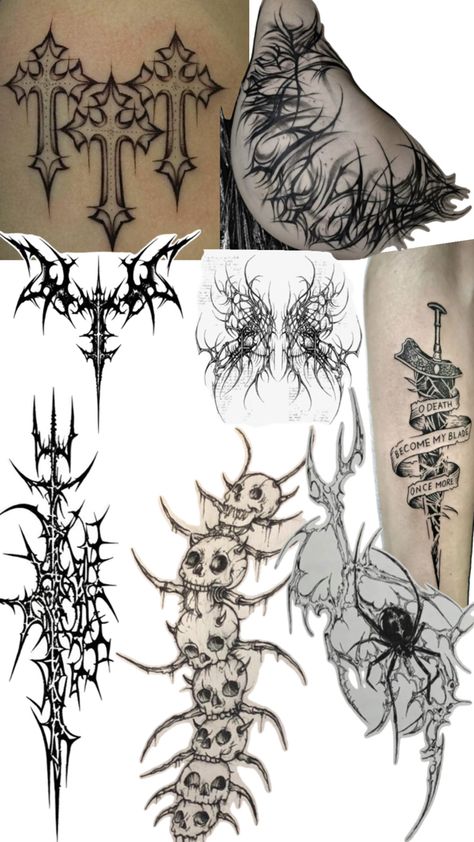 Tattoo Vision Board, Cybersigilism Tattoo, Funky Tattoos, Grunge Tattoo, Sigil Tattoo, Creepy Tattoos, Tattoo Style Drawings, Discreet Tattoos, Funny Tattoos