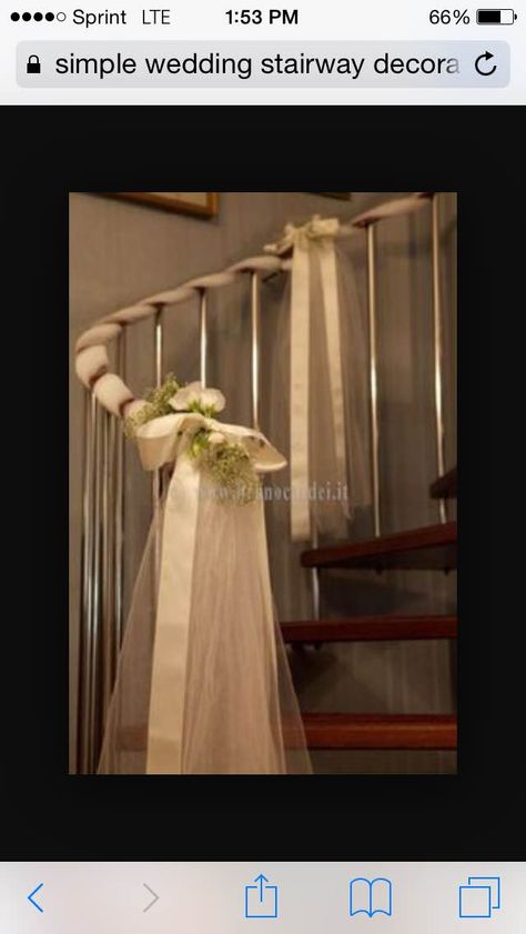 Staircase Wedding Staircase Decoration, Wedding Church Decorations, Wedding Stairs, Wedding Staircase, Home Decoration Wedding, Church Wedding Decorations, Church Decorations, Staircase Decor, Wedding Church