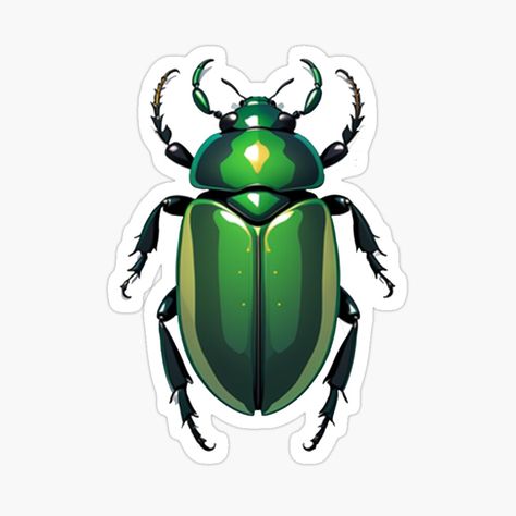 Green Beetle, Scarab Beetle, Fall Candles, Piercing Tattoo, Sticker Collection, Printable Stickers, Aesthetic Art, Cute Stickers, Bugs