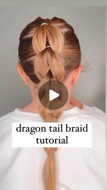 Audrey McClelland on Instagram: "DRAGON TAIL BRAID TUTORIAL ❤️ Here’s a cute and fun dragon tail braid. I get asked about this one all the time, and I know why… It really is so adorable!
.
Let me know in the comments if I can message any hair product information or recommendations your way! 
.
#hairdo #braidideas #braidinspo #braidinspiration #braid #simplehairstyles #simplehair #simplehairstyle #easyhairstyles #easyhairstyle #easyhairstylesforgirls #cutehairstyles #cutehair #hairvideo #hairideas #hairinspo #hairinspiration #hairvideos #hairidea #schoolhairstyles #schoolhair #hairstyles #hair #hairstyle #hairtutorial #hairtutorials" Dragon Plait Hair, Dragon Tail Braid, Dragon Braid Tutorials, Dragon Hairstyles, Dragon Braid Hairstyles, Dragon Braid, Braids Step By Step, Tail Braids, Dragon Tail