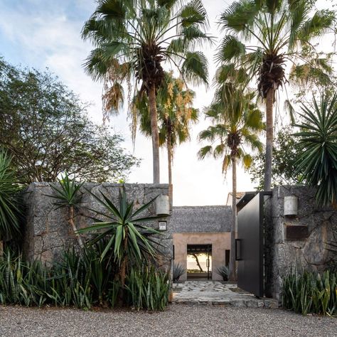 Ten houses that showcase Mexico's contemporary architecture Mexican Arch, Palm Roof, Mexican Beach House, Ideas Terraza, Terracotta Roof Tiles, Circular Buildings, Mexican Beach, Architecture Residential, Terracotta Roof