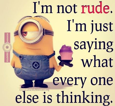 Funny Mean Quotes, Minion Characters, Minions Humor, Funny Minion Pictures, Funny Minion Memes, Funny Poems, Funny Sports Pictures, Minion Jokes, Despicable Me 2