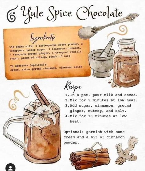 Witch Food Recipes, Witchy Recipes Food, Yule Tea, Pagan Recipes, Potion Recipes, Witch Recipes, Cottagecore Recipes, Kitchen Witch Recipes, Homemade Cookbook