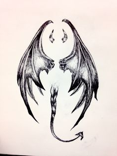 Ako Kresliť, Wings Sketch, Badass Drawings, Demon Wings, Wings And Horns, Wings Drawing, Angel Drawing, Wings Art, Tattoo Style Drawings