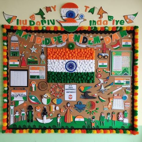 Independence Day Decoration, Board Decoration, Decoration Idea, Classroom Decorations, Independence Day, Quick Saves