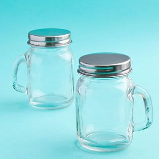 $1 each mason jars for party favor idea Mason Jar With Handle, Mason Jar Wedding Favors, Country Wedding Favors, Mason Jar Favors, Mason Jars With Handles, Mini Mason Jar, Wedding Favour Jars, Favour Jars, Bridal Shower Party Favors