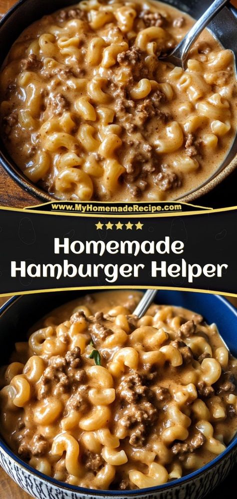 This Homemade Hamburger Helper is a quick, one-pot dinner that’s creamy, cheesy, and better than the box! Perfect for busy weeknights, it’s a comforting meal the whole family will love. Ingredients: 1 lb ground beef 2 cups macaroni pasta 1 cup beef broth 1 cup shredded cheddar cheese A comforting one-pot meal that’s easy and satisfying Recipes Using Beef Broth, Quick And Easy Pasta Recipes, Beef Macaroni, Hamburger Helper Recipes, Cheesy Macaroni, Recipes Using Ground Beef, Homemade Comfort Food, Easy Hamburger, Macaroni Recipes