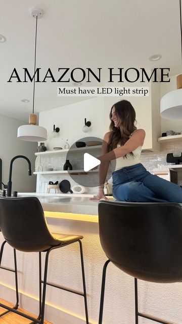 𝐃𝐚𝐧𝐢𝐞𝐥𝐥𝐞 𝐃𝐨𝐧𝐨𝐡𝐮𝐞 • AMAZON HOME FINDS • Lifestyle on Instagram: "Comment “SHOP” for links! Or click LINK IN BIO🛒 Transform your space with this 24ft LED light strip. Comes in other sizes as well. I can’t believe how much these lights add to the space. I love having them on at night by the fireplace. Gives such a moody vibe! Lots of different settings with the remote from bright to dim, to fade, strobe, etc! So much fun! #amazonhome #amazongadgets #amazonmusthaves #amazonhomefinds #amazonfavorites #amazonmusthave #amazonfavorite #kitcheninspiration #moodyvibe #led #kitchenorganization #ledlights #kitchenhack #kitchenhacks"