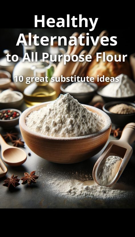 Discover why all-purpose flour triggers cravings and explore 10 healthy alternatives like almond, coconut, and oat flours. Learn how these substitutes can offer more nutrients and aid in managing blood sugar and weight. Plus, get tips on making your own healthy all-purpose flour blend at home for a nutritious twist on traditional recipes. Baking Alternatives, Paleo Flour, Healthy Flour, Healthy Food Alternatives, Vegan Substitutes, Flour Substitute, Flour Alternatives, Food Swaps, Healthy Substitutions