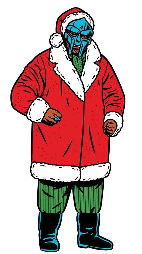 Mf Doom #xmas Hip Hop Classics, Club Poster, Mf Doom, Real Hip Hop, Black Santa, Hip Hop Art, How To Make Comics, Hip Hop Culture, Band Posters