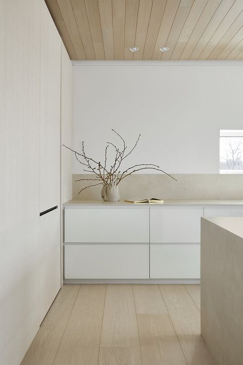 Studio Author Ensuite Vanity, Modern Minimalist Kitchen, Upholstered Walls, Minimalist Kitchen Design, Bedroom Fireplace, Functional Kitchen, Minimalist Kitchen, Riga, 인테리어 디자인