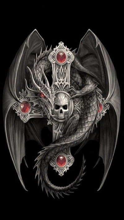 Dragon Skull Tattoo, Skull Tattoo Designs, Celtic Dragon Tattoos, Gothic Dragon, Chinese Dragon Tattoos, Skull Sleeve Tattoos, Skull Sleeve, Dragon Skull, Dragon Sleeve Tattoos