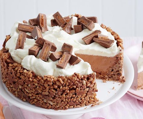 Think Tim Tams couldn't get any better? We've mixed them into the chocolate crackle base of this no-bake cheesecake for a truly decadent treat. Start a day ahead. Tim Tams, Chocolate Crackles, Rice Bubbles, Frozen Cheesecake, Peppermint Cheesecake, Chocolate Garnishes, Homemade Pumpkin Pie, Lime Cheesecake, Baked Cheesecake Recipe