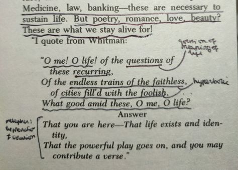 Todd Anderson Poem, Dead Poets Society Annotations, Alexandra Core, Dead Poet Society, Todd Anderson, High Af, Thought Daughter, Book Annotations, Oh Captain My Captain