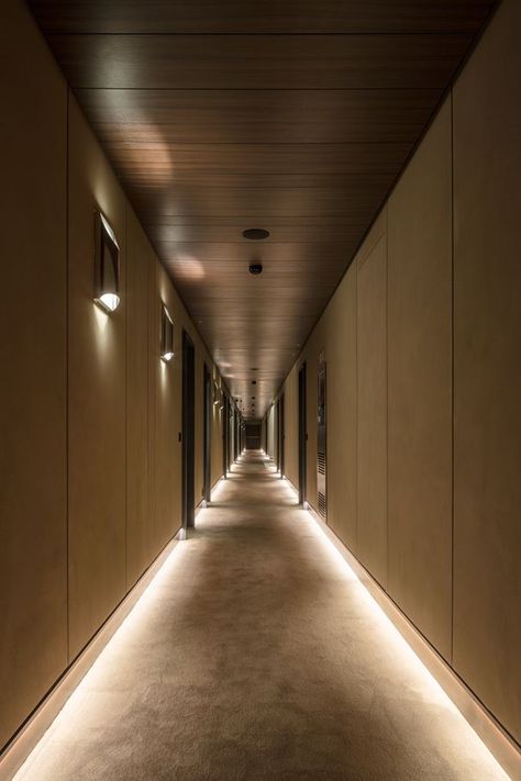 Hotel VIU Milan - Picture gallery Long Hallway Lighting, Door Lighting, Hotel Corridor, Elevator Lobby, Hotel Hallway, Hotel Light, Corridor Design, Corridor Lighting, Hotel Door