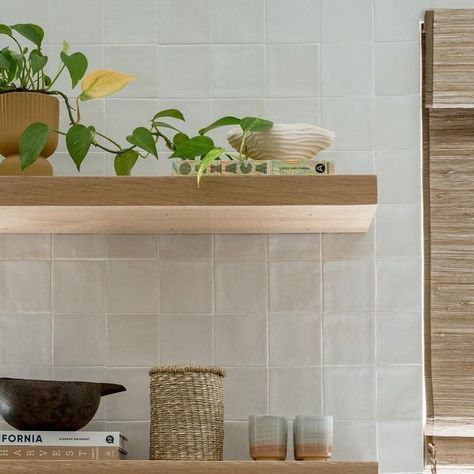 Bedrosians Tile and Stone on Instagram: "Natural tones and textures for this kitchen! Backsplash: Celine 4x4 in matte white Designed by @salthousecollective Build @shokair_n_sons 📷 @charlotteleaphotography" Laundry Room Tile, Stone Backsplash Kitchen, Little Accessories, Bedrosians Tile, White Tile Backsplash, White Backsplash, California Design, White Tiles, Natural Tones