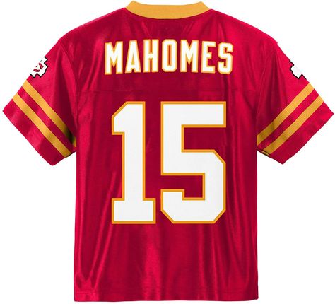 PRICES MAY VARY. 100% Polyester Pull On closure Machine Wash Officially Licensed Product Screen Printed Team Graphics Fabric: 100% polyester - Machine Washable Mesh body Fits Youth Sizes: 8-20 Show off your favorite football teams pride by gearing up in this Patrick Mahomes Kansas City Chiefs #15 Red Name & Number Jersey. Chief Clothes, Kansas Chiefs, Patrick Mahomes, Football News, Uefa Champions League, Popular Items, Kansas City Chiefs, Sports Fan, Body Fit