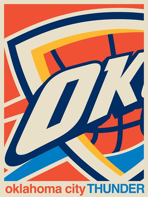 Oklahoma City Thunder. RareInk Art, by Michael Myers. Nba Logo Art, Okc Thunder Basketball, Thunder Basketball, Minimalistic Art, Okc Thunder, Minimalist Posters, Basketball Photography, Nba Wallpapers, Basketball Star