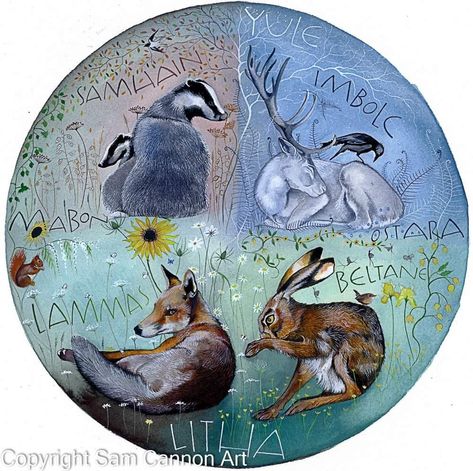 Sam Cannon, The Wheel Of The Year, Solar System Crafts, Green Witchcraft, Lyme Regis, Wheel Of The Year, Animal Images, Pagan Art, Beltane