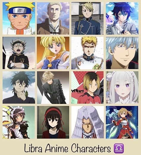 Libra Anime Characters, Libra Fictional Characters, Rising Scorpio, Moon Gemini, Anime Black Clover, Taurus Moon, Anime Zodiac, Gemini Rising, Libra Taurus