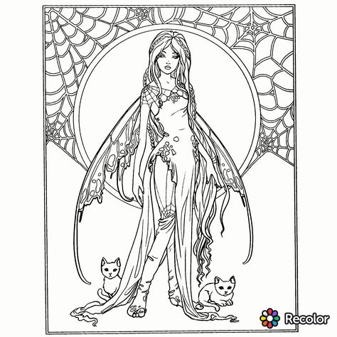 Gothic Colouring Pages, Witchy Coloring Pages For Adults, Colouring Pages Free Printable, Gothic Coloring Pages For Adults, Coloring Pages Horror, Lisa Frank Coloring Pages, Gothic Coloring Pages, Horror Coloring Pages, Pennywise 2017