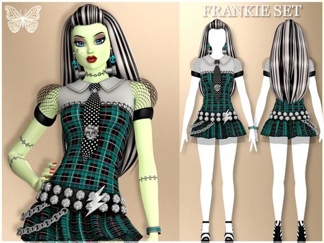 Frankie From Monster High, Sims Costume, Los Sims 4 Mods, Sims 4 Challenges, Sims Packs, Trying My Best, Sims 4 Expansions, Shirt Dress Outfit, Sims 4 Cc Folder