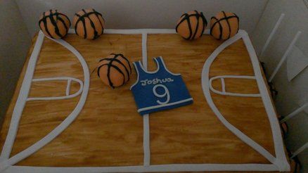 Diy Basketball Cake, Cake Ideas Basketball, Basketball Court Cake, Basketball Court Cake Ideas, 18th Birthday Cake Basketball, Basketball Cake Pops, Round Basketball Cake, Diy Basketball, Theme Baskets