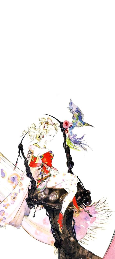 Final Fantasy Amano Art, Final Fantasy Yoshitaka Amano, Yoshitaka Amano Wallpaper, Final Fantasy Art Wallpaper, Final Fantasy Aesthetic Wallpaper, Final Fantasy Wallpaper Iphone, Terra Final Fantasy Vi, Terra Ff6, Yoshitaka Amano Art