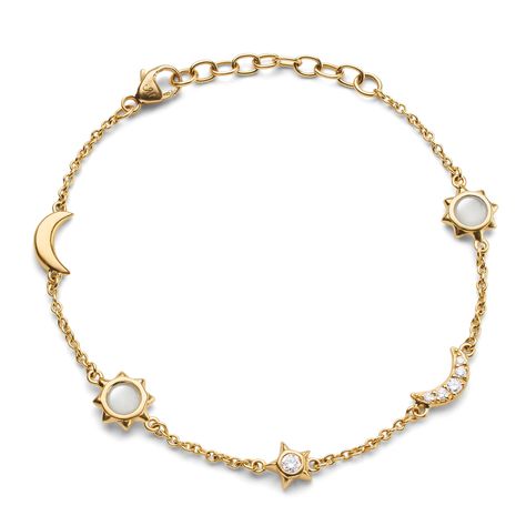 Sun, Moon and Stars Diamond and Moonstone Chain Bracelet Monica Rich Kosann Jewelry, Marco Bicego Jewelry, Moons And Stars, Monica Rich Kosann, Sun Moon And Stars, Ankle Jewelry, Moon Bracelet, 18k Gold Chain, White Gold Wedding Bands