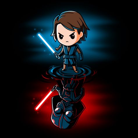 Chibi Star Wars, Cute Darth Vader, Vader Drawing, Darth Vader Drawing, Cartoon Star Wars, Nerdy Wallpaper, Cartoon Star, Anakin Vader, Star Wars Tee