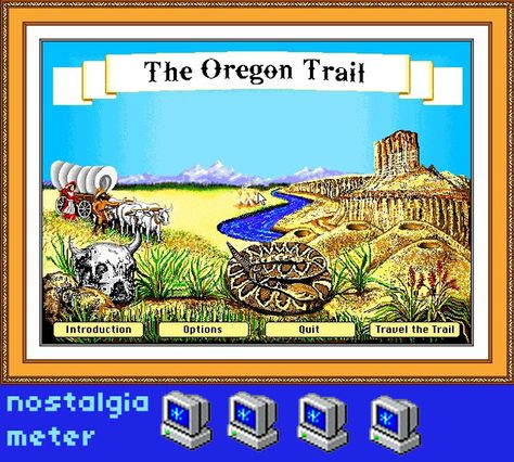 The Oregon Trail | Community Post: PC Games You Haven't Seen Since 1995 Oregon Trail Game, School Computers, The Oregon Trail, Oregon Trail, American Road Trip, My Childhood Memories, Buzzfeed Quizzes, Computer Games, Drinking Games