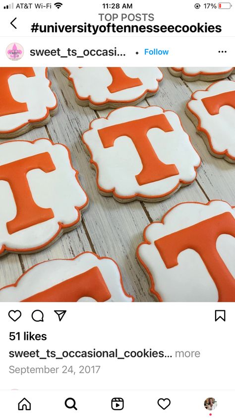 Football Sugar Cookies, Football Cookies, Graduation Cookies, University Of Tennessee, Icing Cookies, Royal Icing Cookies, Grad Parties, Royal Icing, Graduation Party