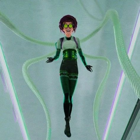 marvel spider-man into across beyond the spider-verse doctor olivia octavious doc ock aesthetic icons Doc Oc Spiderverse, Doc Ock Spider Verse, Female Doc Ock, Doc Ock Aesthetic, Spiderverse Doc Ock, Spiderverse Frames, Doc Ock Costume, Olivia Octavius, Lady Octopus