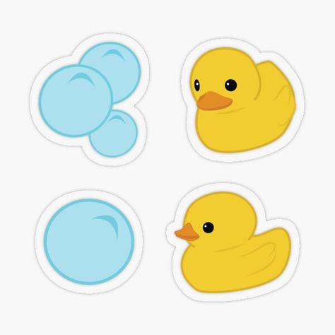 Rubber Duck Sticker, Rubber Duck Pattern, Bath Duck, Yellow Rubber Duck, Yellow Bath, Duck Pattern, 2024 Art, Duck Art, Shower Bathroom