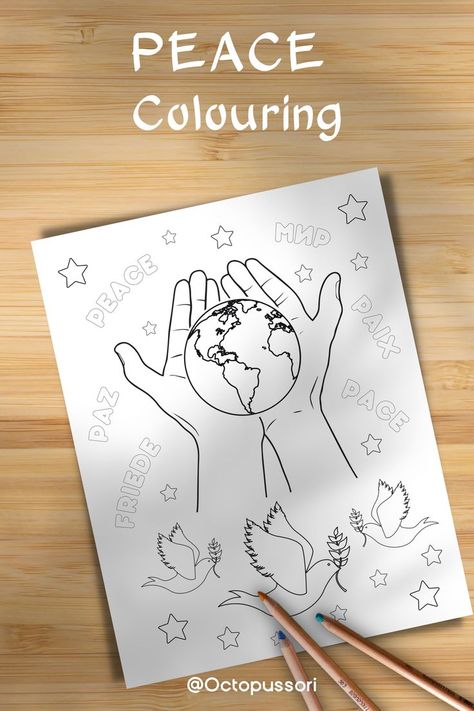 World Peace Day Activities For Kids, Peace Day Crafts Kids, Peace Crafts For Kids, Peace Day Activities For Kids, Peace Activities For Kids, Holiday Concert Ideas, What Colors Represent, Peace Crafts, Symbols Of Peace