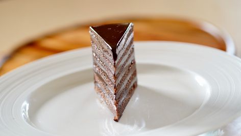 12-Layer Chocolate Cake #cake #chocolate #featuredrecipe #glutenfree #holiday Do To List, Culinary Aesthetic, Bruno Albouze, Chocolat Cake, Tall Cakes, Online Academy, European Cuisine, Chocolate Layer Cake, Decadent Cakes