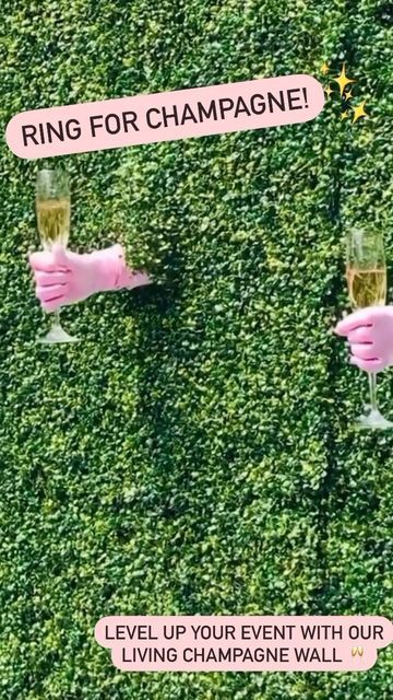 Champagne Welcome Drink Wedding, Prosecco Wall Wedding, Welcome Drink Wall, Living Champagne Wall, Ring For Champagne Wall, Drink Wall Wedding, Diy Champagne Wall, Champagne Wall Wedding, Secret Walls