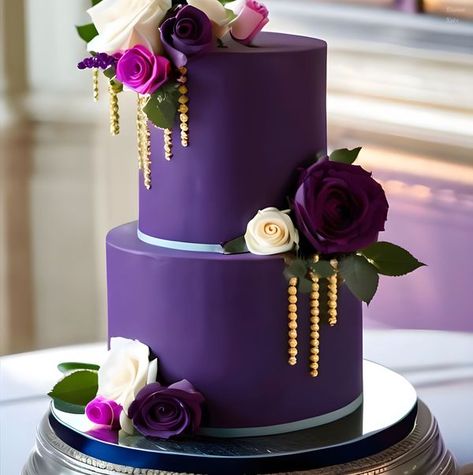 Sparkly Wedding Cakes, Purple Cakes Birthday, Purple Cakes, Baby Shower Purple, 50th Birthday Cake, Amazing Cake, Sparkly Wedding, Fall Wedding Cakes, Cakes For Women