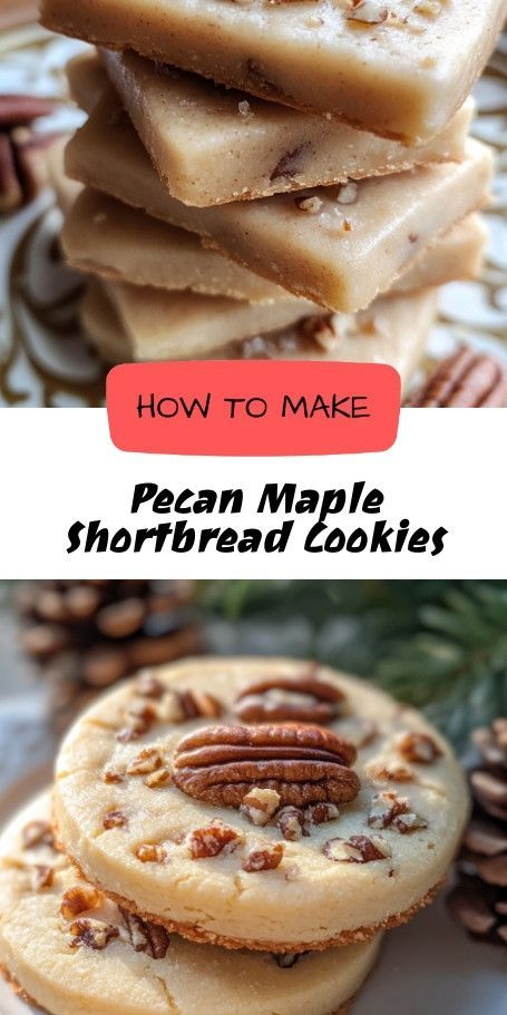 Pecan Maple Celebration Shortbread Cookies Recipe | Delight in Fall Flavors Indulge in the ultimate fall treat with these Pecan Maple Celebration Shortbread Cookies! Bursting with toasted pecans and sweet maple syrup, these buttery cookies are a must-have for your November gatherings. Perfect with tea or as a sweet gift, they're easy to make and guaranteed to impress! Maple Shortbread Cookies, Maple Shortbread, Oreo Delight, Shortbread Cookies Recipe, Seasonal Baking, Chocolate Cherry Cake, Dipped Cookies, Shortbread Cookie Recipe, Buttery Cookies