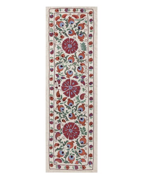 Suzani Table Runner, Suzani Embroidery Motifs, Complicated Embroidery, Surface Embellishment, Its Complicated, Suzani Rug, Shower Combo, Mughal Art Paintings, Suzani Fabric