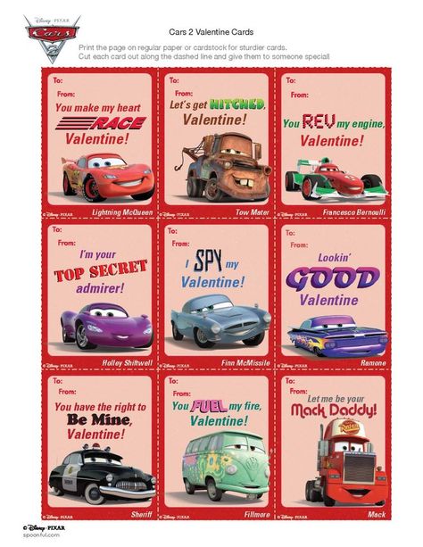 Lightning Mcqueen Valentines, Cars Valentines, Pixar Cars Valentines, Car Valentines Card, Hot Wheels Valentine, Disney Princess Valentines Cards Free Printable, Race Car Valentines Cards, Valentine Cards For Boyfriend, Disney Valentines