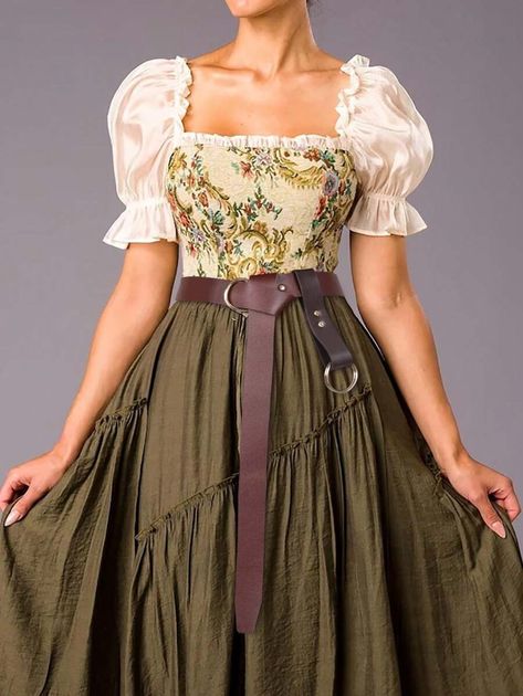 Plus Size Ren Faire Corset, Womens Ren Faire Outfit, Female Medieval Outfit, Ren Faire Outfit Ideas, Renn Faire Costume, Renn Faire Outfit, Medival Outfits Women, Maiden Outfit, Medieval Outfit