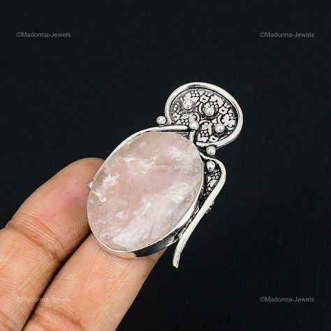 Rose Quartz Ring, Handcrafted Rings, Birthday Gift For Her, Quartz Ring, Ring Sterling Silver, Birthday Gifts For Her, Statement Ring, Handmade Ring, Wedding Gift