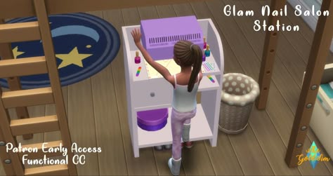 Nail Station for Kids | Sims 4 Sims 4 Nails, Los Sims 4 Mods, Sims 4 Traits, Cc Mods, Sims 4 Family, Sims 4 Cc And Mods, The Sims 4 Packs, Sims 4 Children, Sims 4 Game Mods