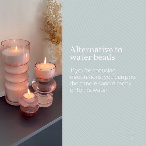 Transform Your Floating Candles with These Easy Tips! 🔥 Using water beads for decorations: Water beads are excellent for adding decorations to the water. They hold the decorations in place, making them appear to float instead of sinking to the bottom of the vessel. 🔥 Alternative to water beads: If you're not using decorations, you can pour the candle sand directly onto the water. This eliminates the need for water beads and reduces the amount of cleaning required afterwards. 🔥 Preventing ... Candle Diy Projects, Nyc Decor, Safe Candles, Candle Diy, Sand Candles, Place Making, Fine Mesh Strainer, The Vessel, Mesh Strainer