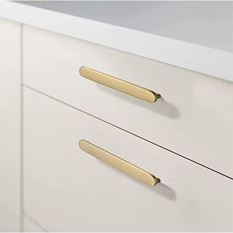 SYZOW 6pcs poignées Laiton Brossé Poignee de Meuble Cuisine Or -poignées de placard Poignée de Meuble en Laiton Brossé Entraxe 192mm : Amazon.fr: Bricolage Kitchen Island Design, Kitchen Cabinet Handles, Island Design, Pull Handles, Kitchen Handles, Steel Handle, Cabinet Handles, Brushed Brass, Brass Material