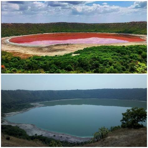 Lonar Lake, otherwise called Lonar crater, is a notified National Geo-heritage Monument, saline, soda lake, situated at Lonar in Buldhana district Maharashtra, India. It was created after an asteroid collision with the earth’s impact during the Pleistocene Epoch. Located around 500 km from India’s financial capital Mumbai, the lake has turned pink overnight, surprising experts […] The post Lonar Lake in India has mysteriously changed its color overnight appeared first on Tech E Lonar Lake, Mystery Science, Water Bodies, The Weather Channel, Bluish Green, Natural Phenomena, Stay Safe, Mumbai, Good Times